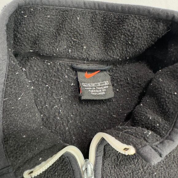 Nike Full Zip Fleece Jacket Men’s XS/Small Black Gray Trim 90s Made in Thailand - Picture 5 of 7